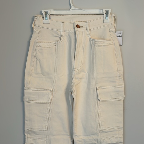 GAP Cream Cargo 90s Straight Jeans Size 25 - Picture 3 of 6